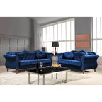 Set divano Chesterfield Gracewood Hollow Mantel Mid-century con borchie
