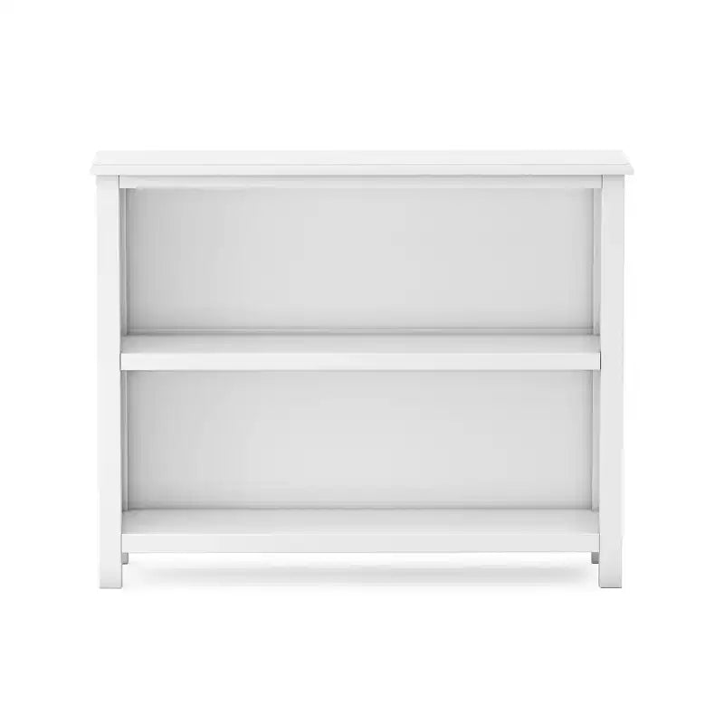 Libreria a 2 ripiani in legno di pino 38x12x42, ripiani regolabili per camerette o sale giochi