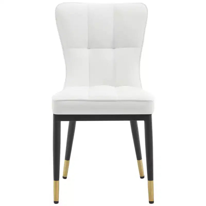 Bekrvio Sedie da Sala da Pranzo Set da 6, Moderne Imbottite in Ecopelle con Schienale Alto, Gambe in Metallo, Sedie da Cucina Senza Braccioli per Soggiorno Sala da Pranzo