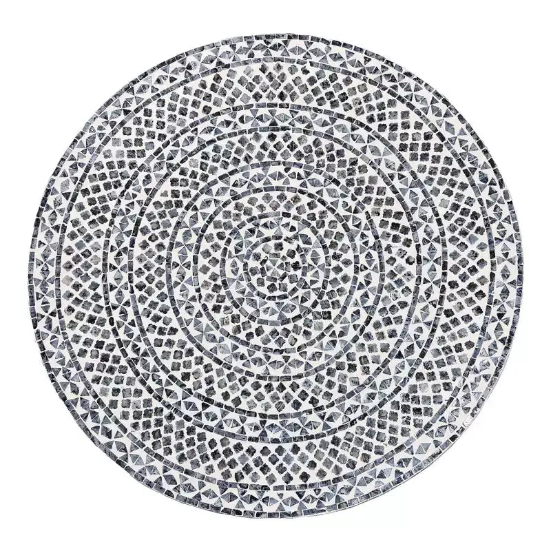bali & pari Table basse en nacre capiz noire et blanche Idra Coastal