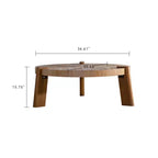 Tavolino da caffè rustico rotondo in legno, tavolino centrale decorativo naturale - ModernLuxe