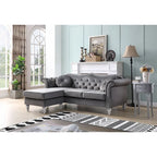 Divano Hollywood Velvet con Chaise Longue Reversibile