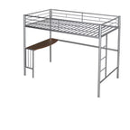 Lit superposé en métal une place sur deux places avec bureau, lit mezzanine une place avec lit inférieur double séparé pour enfants