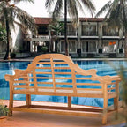 Panca tripla da esterno e giardino in legno di teak Chic Teak Lutyens