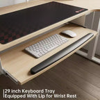 Bureau assis-debout en forme de L EUREKA ERGONOMIC 60x23 avec accessoires