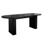 Okak 78IN Tavolo da Pranzo Estensibile per 4-8 Persone, Tavolo da Cucina con Base a Strisce di Legno, Tavolo Pieghevole per Soggiorno, Sala da Pranzo