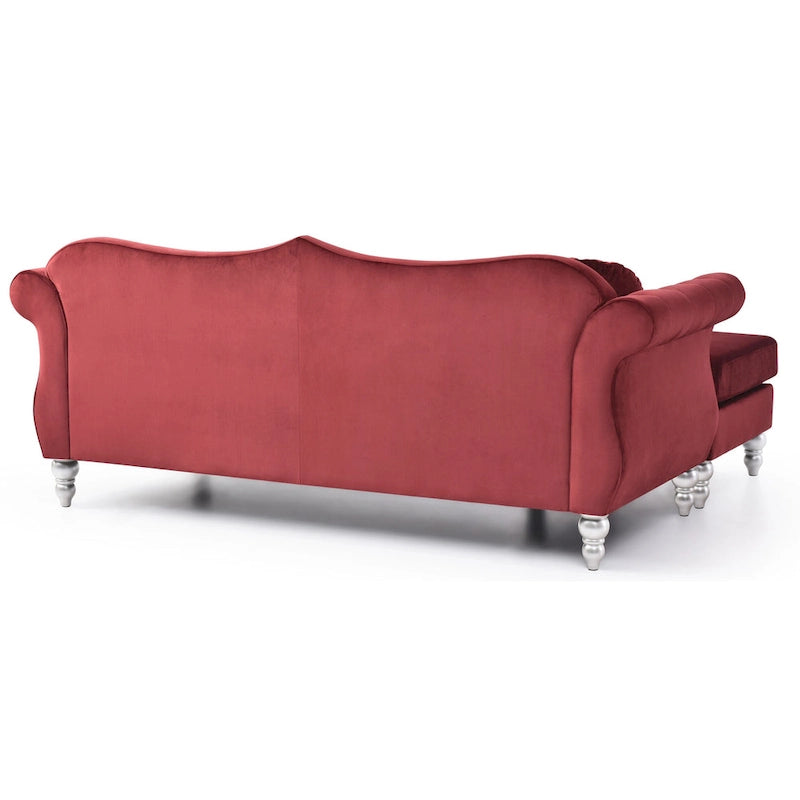 Divano Hollywood Velvet con Chaise Longue Reversibile