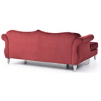 Divano Hollywood Velvet con Chaise Longue Reversibile
