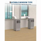 Condizionatore Portatile, 10.000 BTU, per Ambienti Fino a 42 Mq, Unità di Raffreddamento Autonoma 3-in-1 con Ventilatore e Deumidificatore