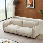 Canapé Manar en cuir véritable, luxe moderne du milieu du siècle