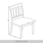 Set da pranzo classico in legno a 7 pezzi CraftPorch
