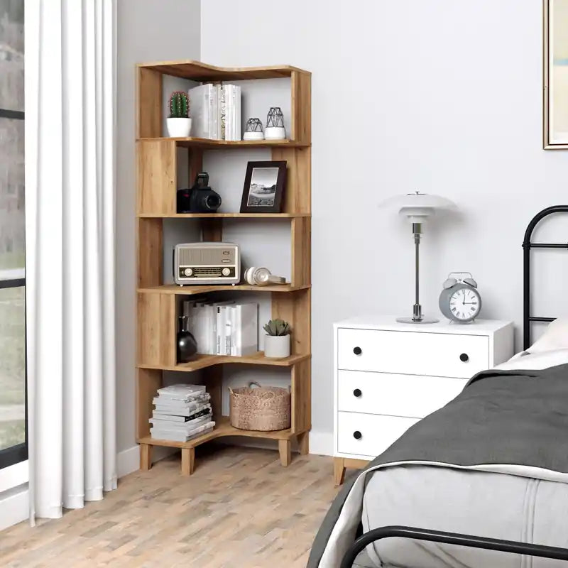 Libreria angolare - Rovere naturale
