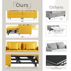 AECOJOY Divano Letto 3 in 1, Letto Singolo Convertibile
