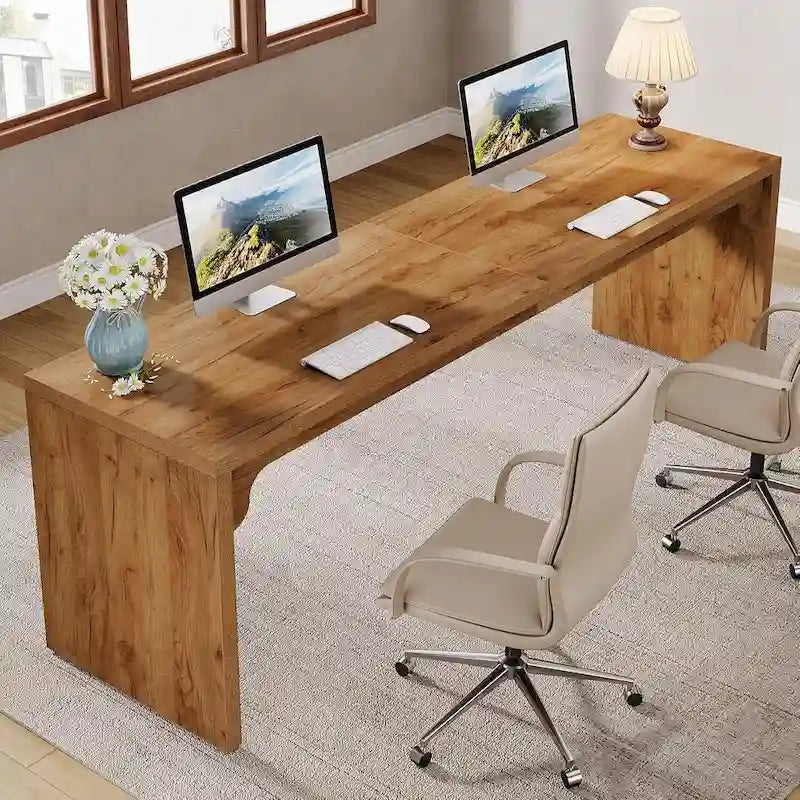 Ampia scrivania per computer per due persone, 199,9 L x 58,4 P