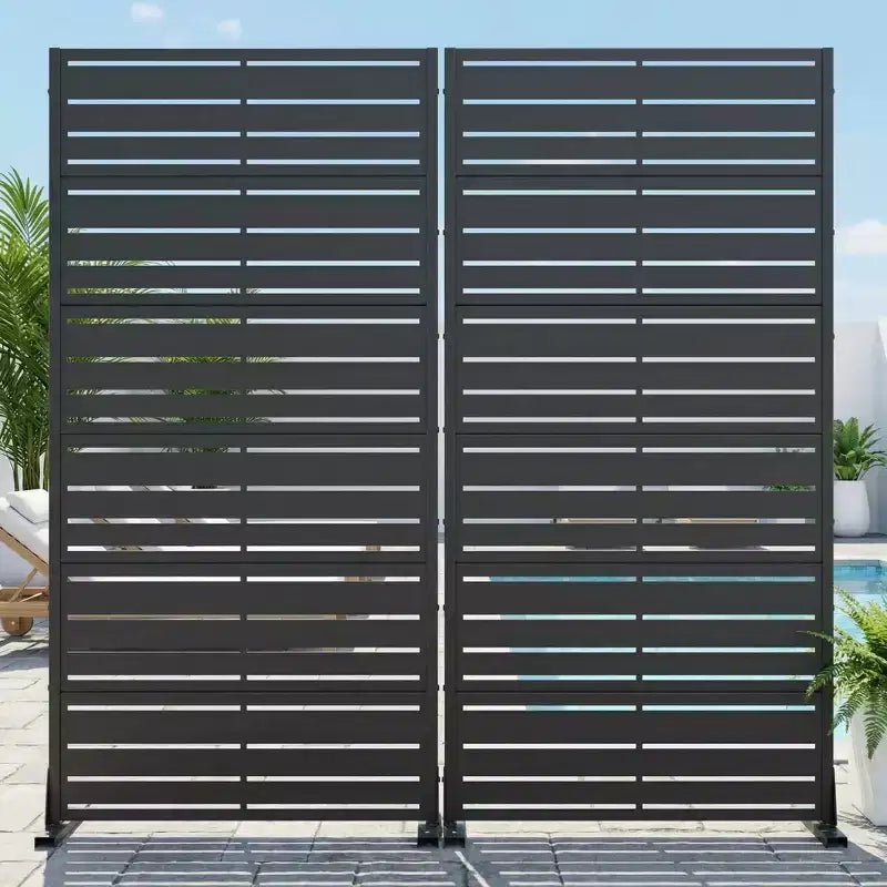Wide-Narrow Divisorio con alette in acciaio zincato nero, 72x35x16, 6-Schermo domestico a doppia faccia