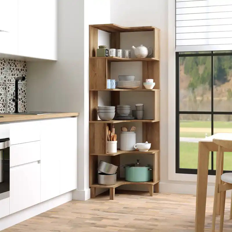 Libreria angolare - Rovere naturale