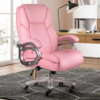 Sedia da Ufficio Direzionale Bossin Extra Large, 500 libbre, Ergonomica con Supporto Lombare Regolabile, Schienale Alto in Pelle PU, per Computer