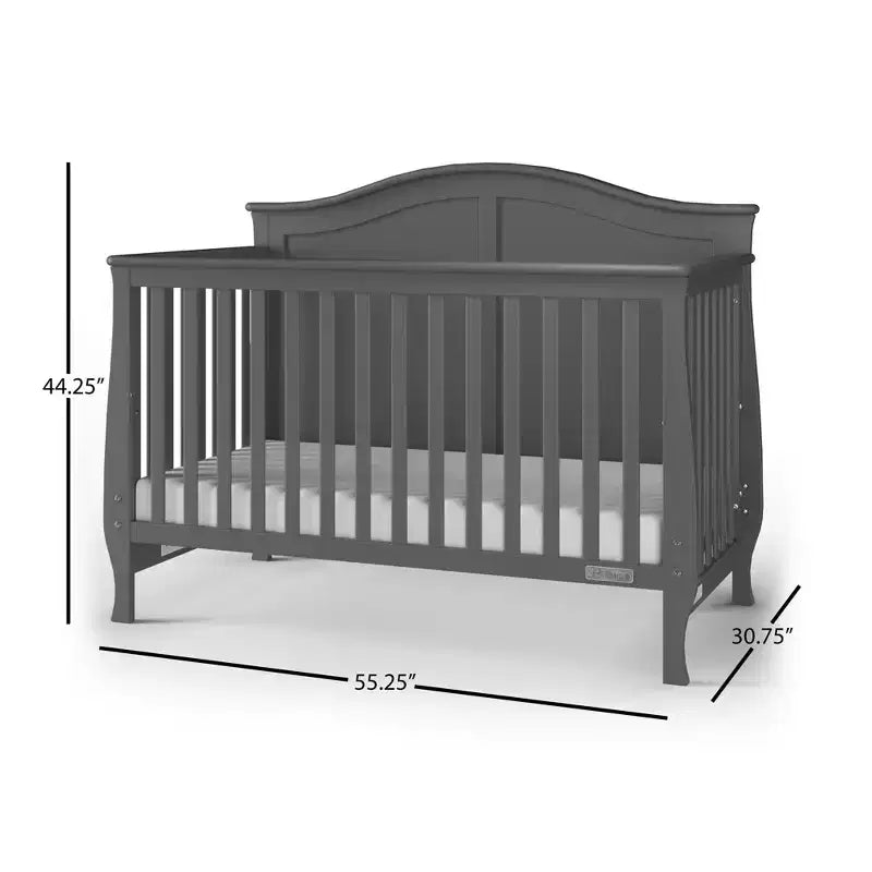 Culla trasformabile 4-in-1 Child Craft Camden, si trasforma in lettino da giorno, lettino per bambini e letto a una piazza e mezza, 3 posizioni per il materasso, finitura sicura per i bambini