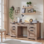 Scrivania direzionale da 60 pollici in stile rustico, scrivania per ufficio domestico in legno, scrivania per computer