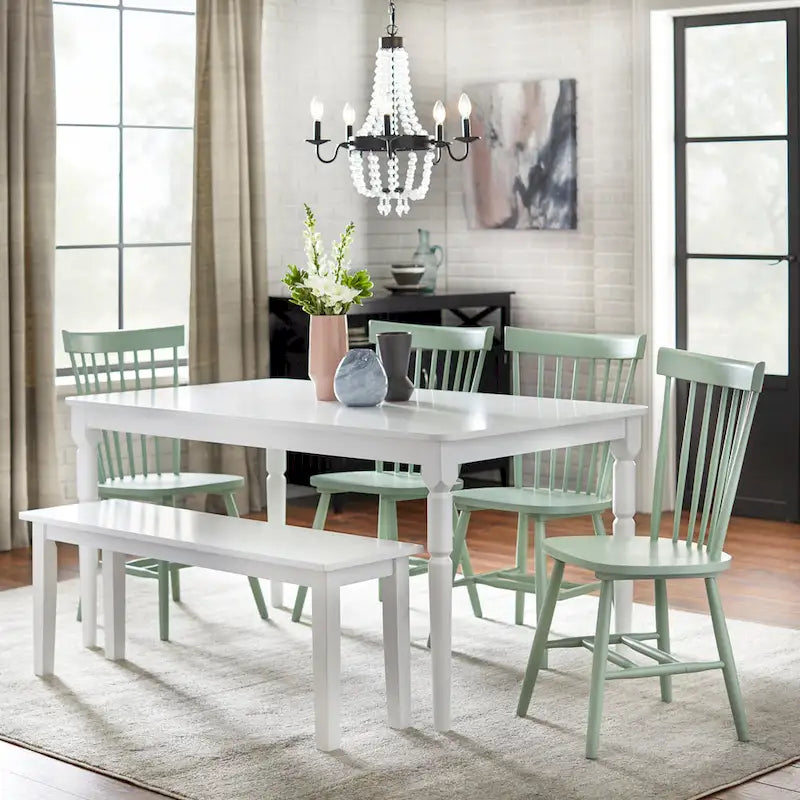 Chaises de salle à manger à barreaux en bois massif Venice Simple Living (Lot de 2)