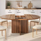 Tavolo da pranzo rotondo allungabile da 43,3''-59'' per 4-8 persone, moderno tavolo da pranzo ovale da cucina con prolunghe rimovibili, tavolo da pranzo per sala da pranzo, cucina