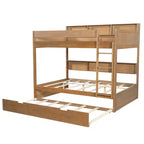 Luxystar Letto a castello moderno completo su completo con ripiani e letto estraibile