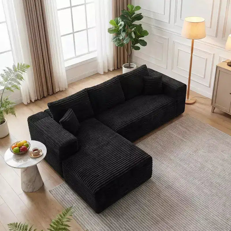 MAYEERTY 106 Divano Letto a Compressione in Velluto a Coste Larghe, Divano Letto Convertibile per Soggiorno Camera degli Ospiti