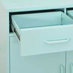Armadietto portaoggetti in acciaio verde oliva 80 x 35 x 101,5 cm