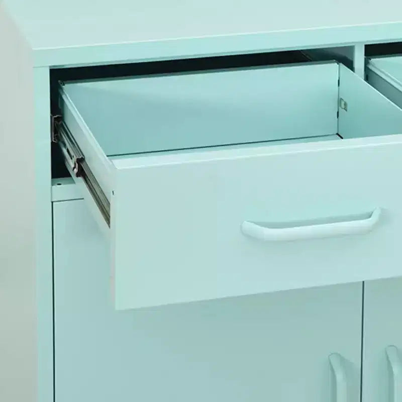 Armadietto portaoggetti in acciaio verde oliva 80 x 35 x 101,5 cm
