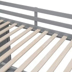 Lit mezzanine pleine taille Teddy Fleece avec étagère de rangement et tiroirs, lit mezzanine haut en bois avec bureau polyvalent pour chambre à coucher