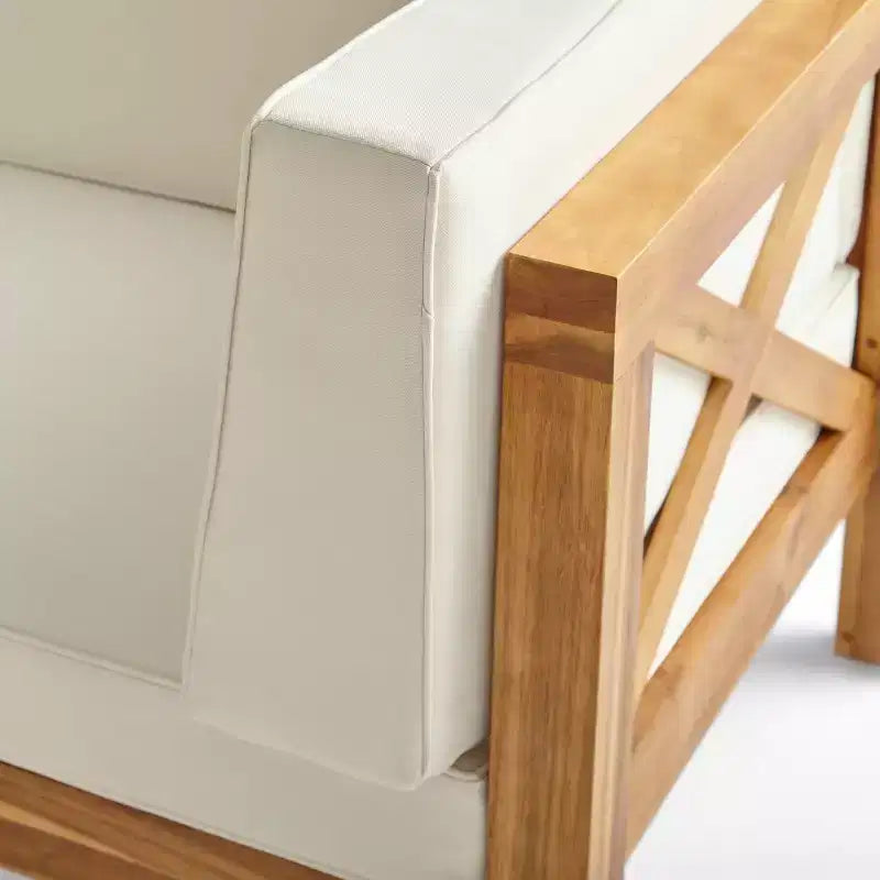 Set da salotto componibile per esterni Brava 6 pezzi in legno di acacia - Christopher Knight Home