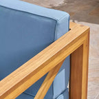 Set da salotto componibile per esterni Brava 6 pezzi in legno di acacia - Christopher Knight Home