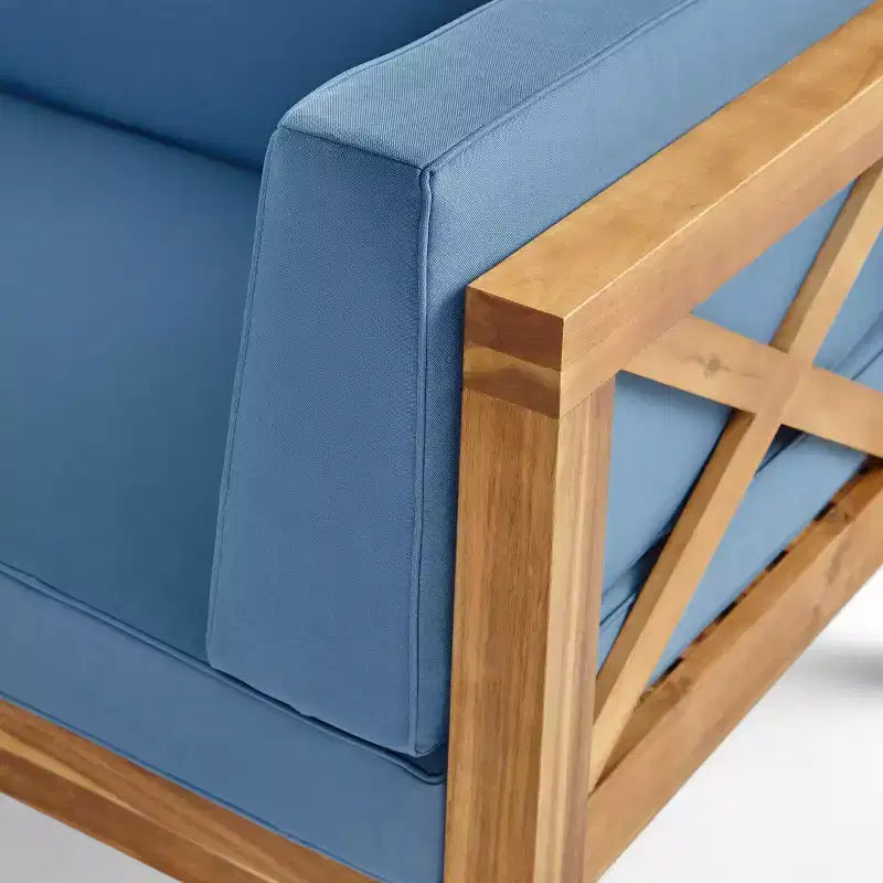 Set da salotto componibile per esterni Brava 6 pezzi in legno di acacia - Christopher Knight Home