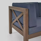 Set da salotto componibile per esterni Brava 6 pezzi in legno di acacia - Christopher Knight Home