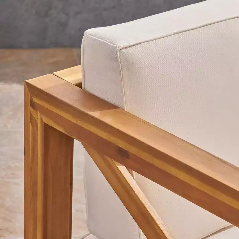 Set da salotto componibile per esterni Brava 6 pezzi in legno di acacia - Christopher Knight Home