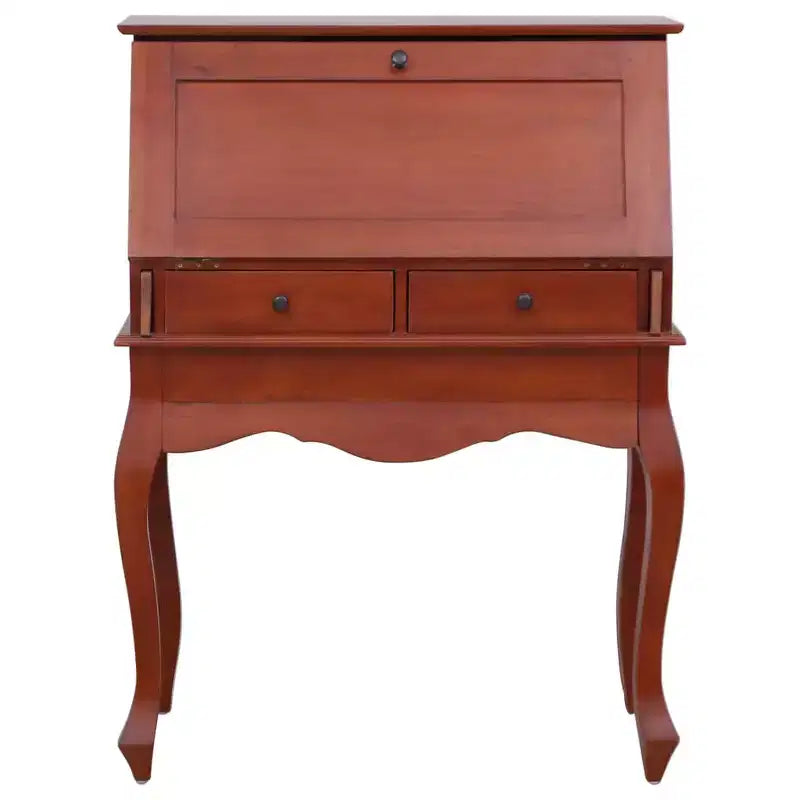 Scrittoio Segretario Marrone Legno massello di mogano 78 x 42 x 103 cm