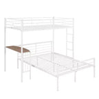 Lit superposé en métal une place sur deux places avec bureau, lit mezzanine une place avec lit inférieur double séparé pour enfants