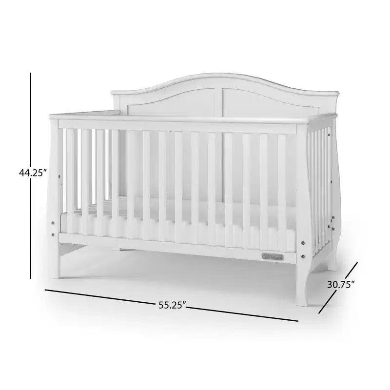 Culla trasformabile 4-in-1 Child Craft Camden, si trasforma in lettino da giorno, lettino per bambini e letto a una piazza e mezza, 3 posizioni per il materasso, finitura sicura per i bambini
