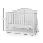 Culla trasformabile 4-in-1 Child Craft Camden, si trasforma in lettino da giorno, lettino per bambini e letto a una piazza e mezza, 3 posizioni per il materasso, finitura sicura per i bambini