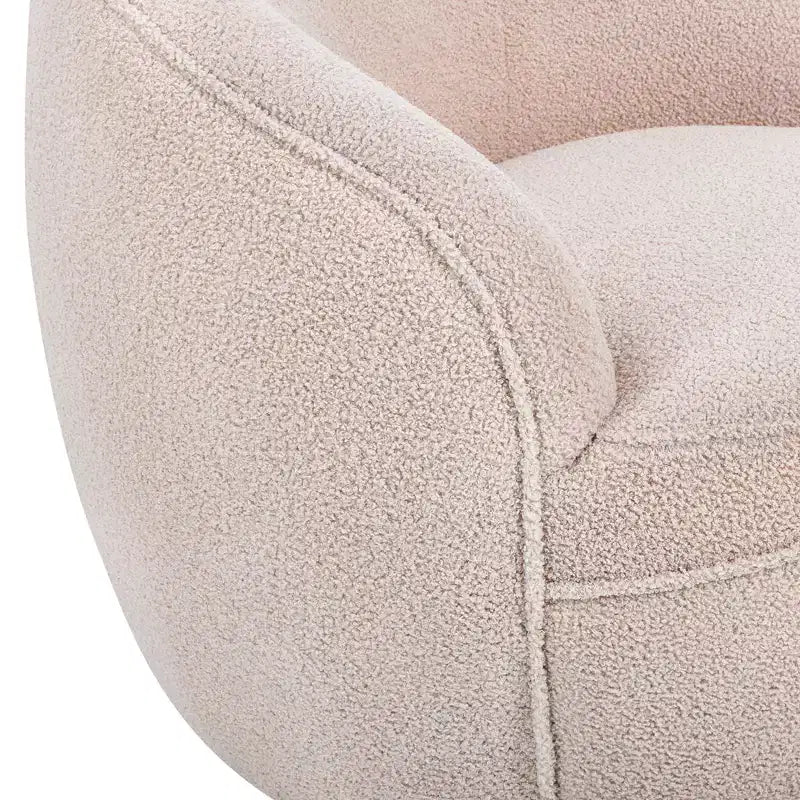 Poltrona a botte girevole Roundhill Furniture Galleria 360 in finta pelliccia di montone