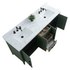 Mobile lavabo doppio Vanity Art 72 per bagno con piano in marmo composito