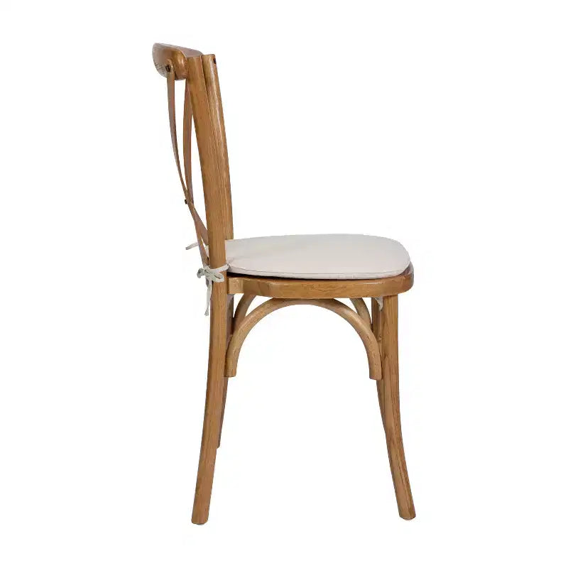 Sedia impilabile in legno con schienale a croce e cuscino serie HERCULES Flash Furniture