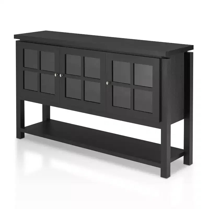 Buffet Carita Transitional Windowpane Cabinets - HOMES: Inside + Out