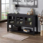 Buffet Carita Transitional Windowpane Cabinets - HOMES: Inside + Out