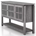 Buffet Carita Transitional Windowpane Cabinets - HOMES: Inside + Out