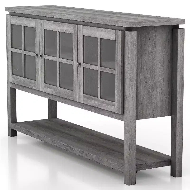 Buffet Carita Transitional Windowpane Cabinets - HOMES: Inside + Out