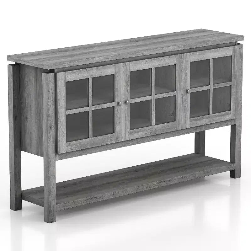 Buffet Carita Transitional Windowpane Cabinets - HOMES: Inside + Out
