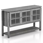 Buffet Carita Transitional Windowpane Cabinets - HOMES: Inside + Out