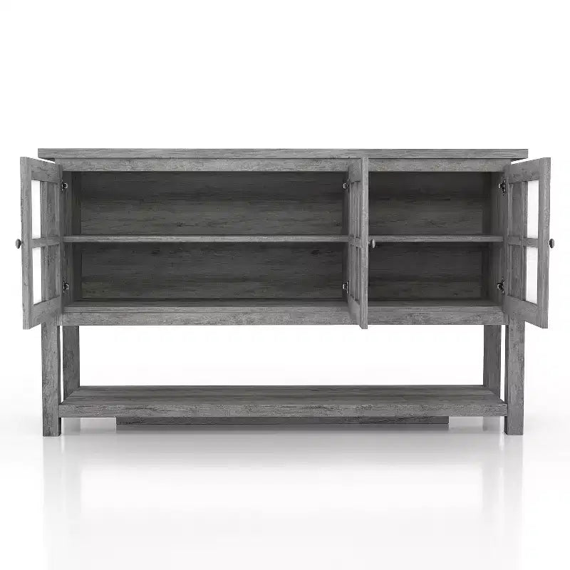 Buffet Carita Transitional Windowpane Cabinets - HOMES: Inside + Out