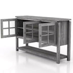 Buffet Carita Transitional Windowpane Cabinets - HOMES: Inside + Out